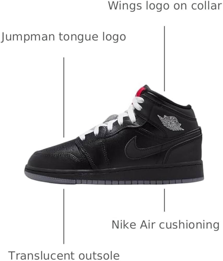 Amazon.com | AIR JORDAN 1 MID (GS) 